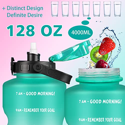 Bouteille d'eau de 3.7 l avec paille et marqueur de temps ZOMAKE