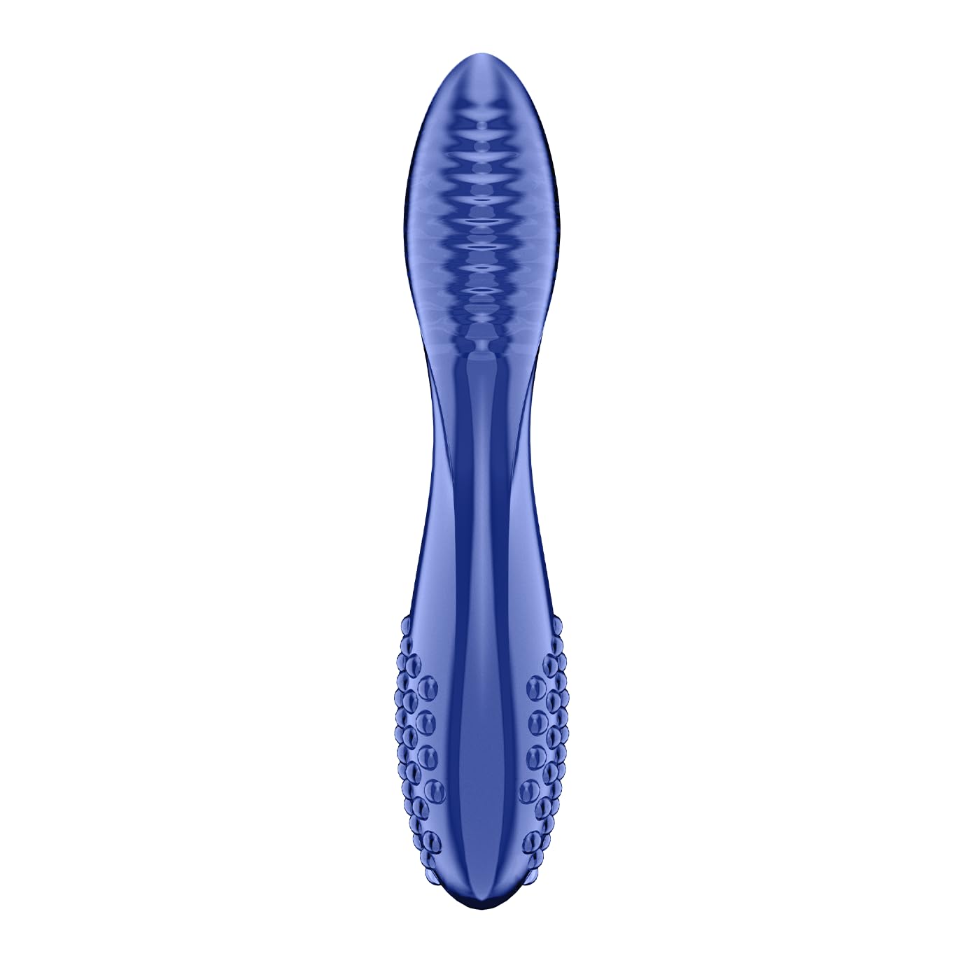 Satisfyer Dazzling Crystal 2 Dildo de cristal | Juguete sexual de cristal de 20 cm con texturas | Para el punto G | Con control de temperatura | Vidrio de borosilicato | Transparente y resbaladizo