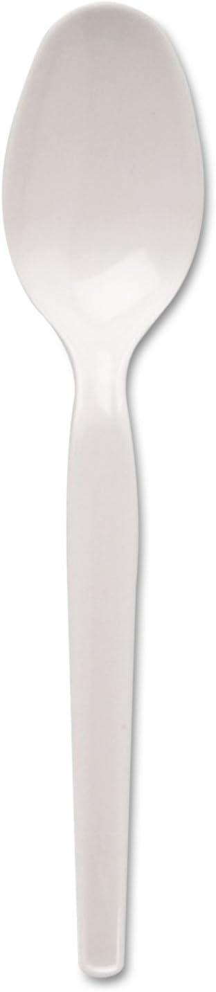 Dixie Th207 Plastic Cutlery, Heavyweight Teaspoons, White, 100/Box : Health & Household