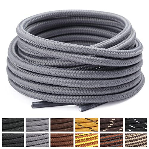 Image of Stepace 2 Pairs Round Heavy Duty Boot Laces for Hiking and Work Boots