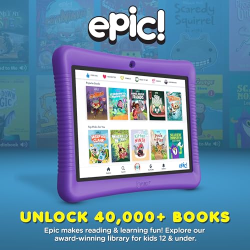Image of Contixo 10 inch Android Kids Tablet 32GB - Includes Exclusive Games and Educational Apps, Parental Controls, Kid-Proof Case with Kickstand & Stylus - Purple