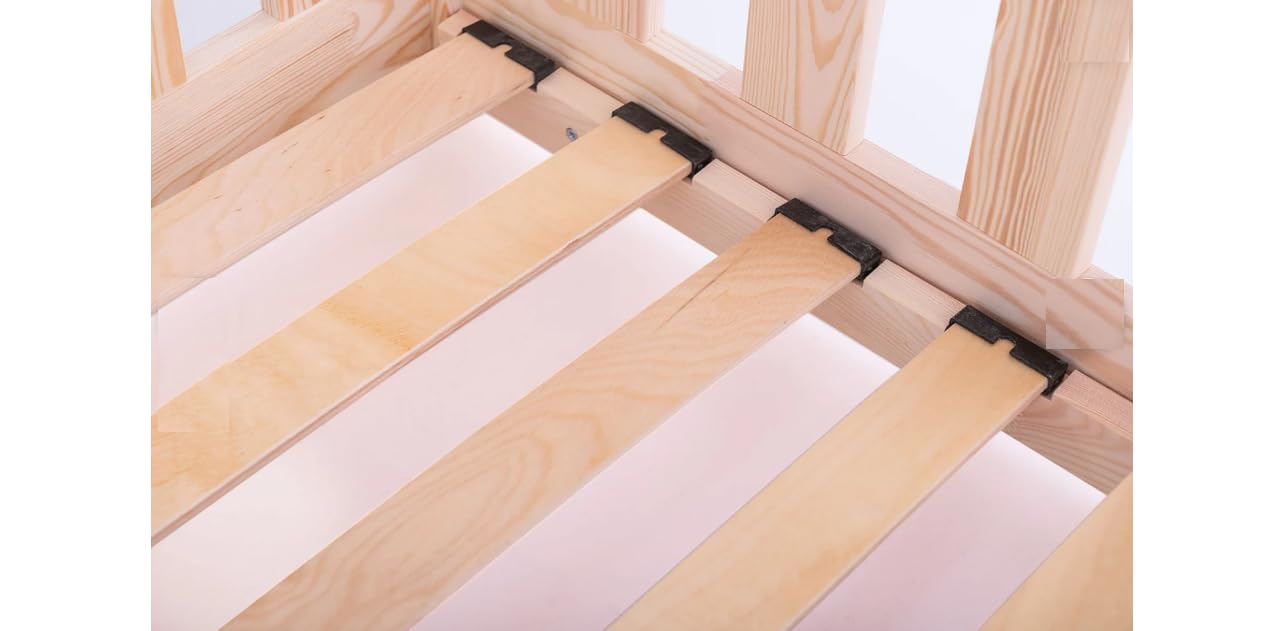 Letto Bambini A Casetta Con Letto Estraibile | Legno Di Pino Naturale | 90x190cm | Senza Materasso | Per Ragazzi E Ragazze - Foto 5