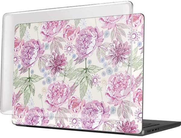 Skinit Case + Skin Compatible with MacBook Pro 14in (2021) Originally Designed Peony Design