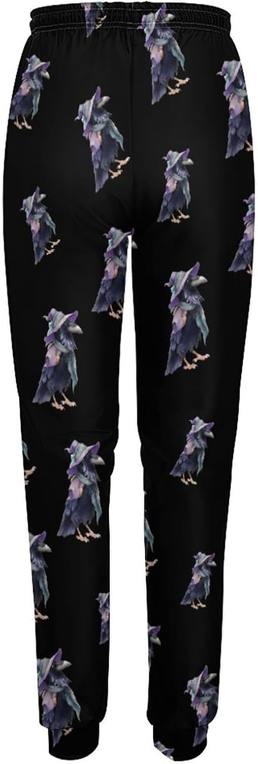 Ravens in Witch1 Costume Novelty Women's Trendy Sweatpants Athletic Running Yoga Joggers Lounge Pants