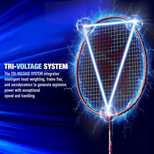Image of Yonex Graphite Strung Badminton Racquet Voltric Lite 35i (G4, 77 Grams, 30 lbs Tension, Wine Red)