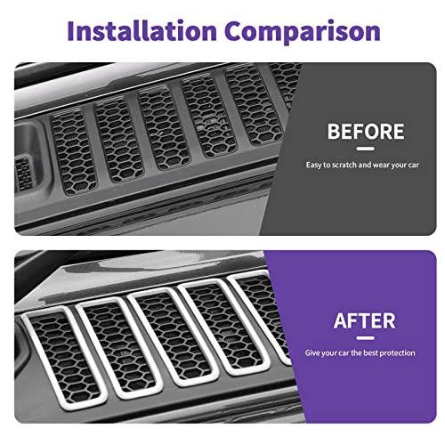 Image of Hood Vent Cover Cowl Panel Vent Cover Trim Fit for 2018-2026 Jeep Wrangler JL JLU & Gladiator JT Exterior Accessories (White)