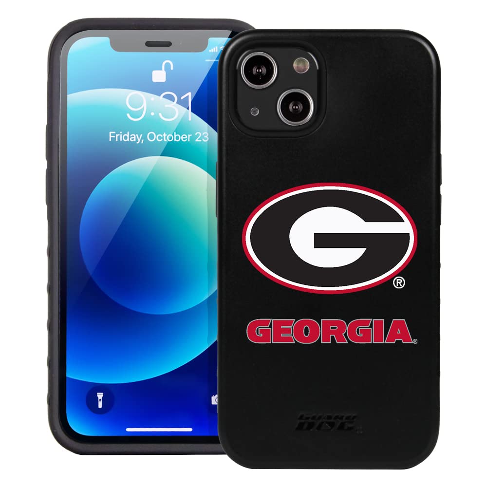Guard Dog Case Compatible with iPhone 13 Mini - Military Grade - Rugged Two Piece Protection - Collegiate Licensed - Georgia Bulldogs - Logo