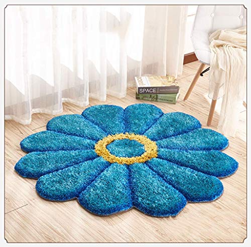 Tapis de fleurs mode rural MU | Tapis de zone facile à manipuler et antidérapant de salon