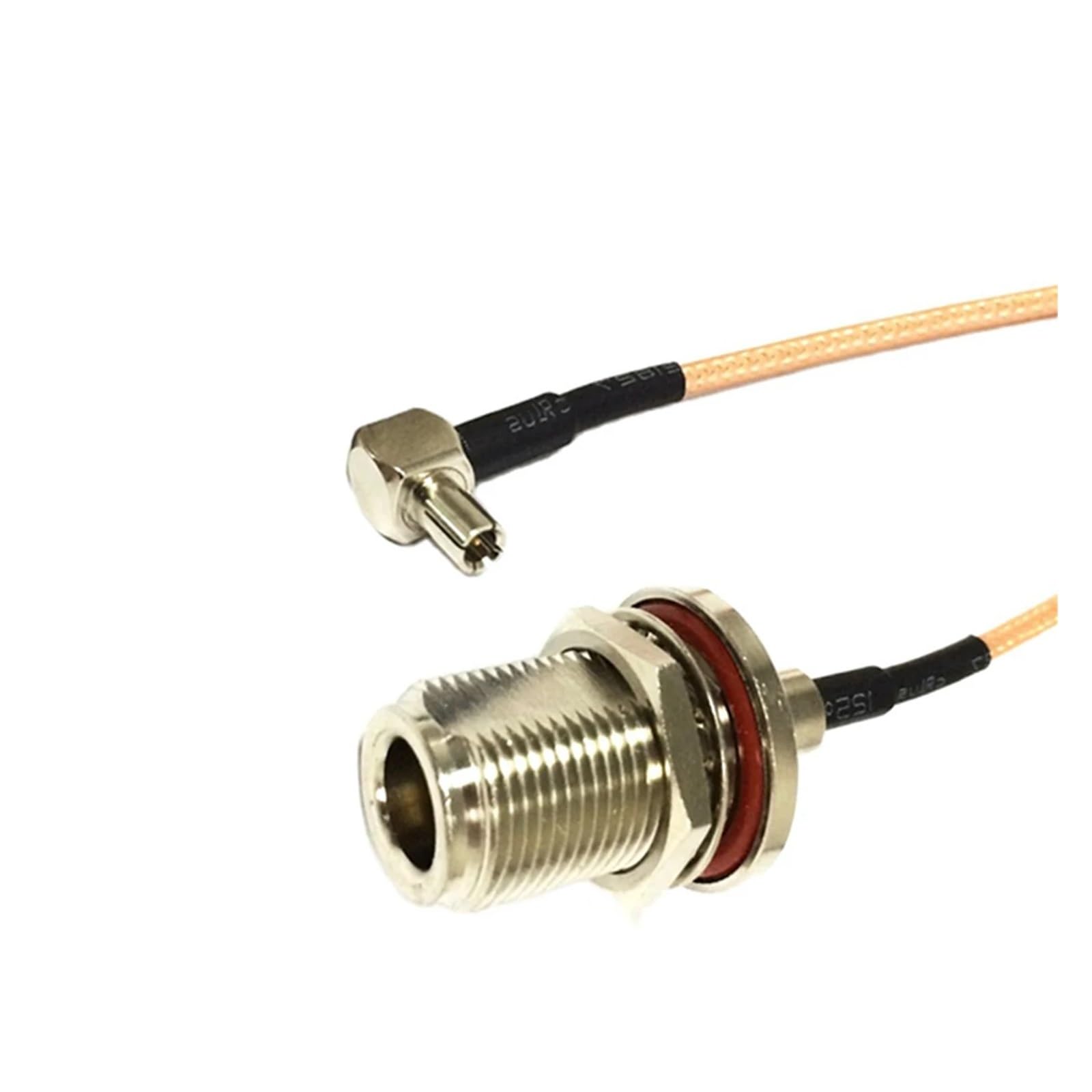 Cavo a Spirale RG316 da 15 cm, Tipo N, Maschio/Femmina, Interruttore TS9, Angolo retto, 90 Gradi, for Modem(N Female,15cm)