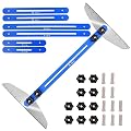 Stair Tread Template Tool, FEITON Stair Gauge Set Shelf Layout Tool and Stair Tread Jig Measuring Stair Tool Self Scribe Tool for Stairs, Risers, Partitions, Self and Cutting Drywall