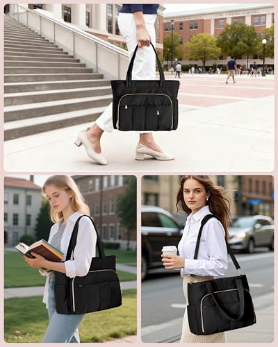 Bolso tote para profesor Marscamd con bolsillos acordeón miniatura 2