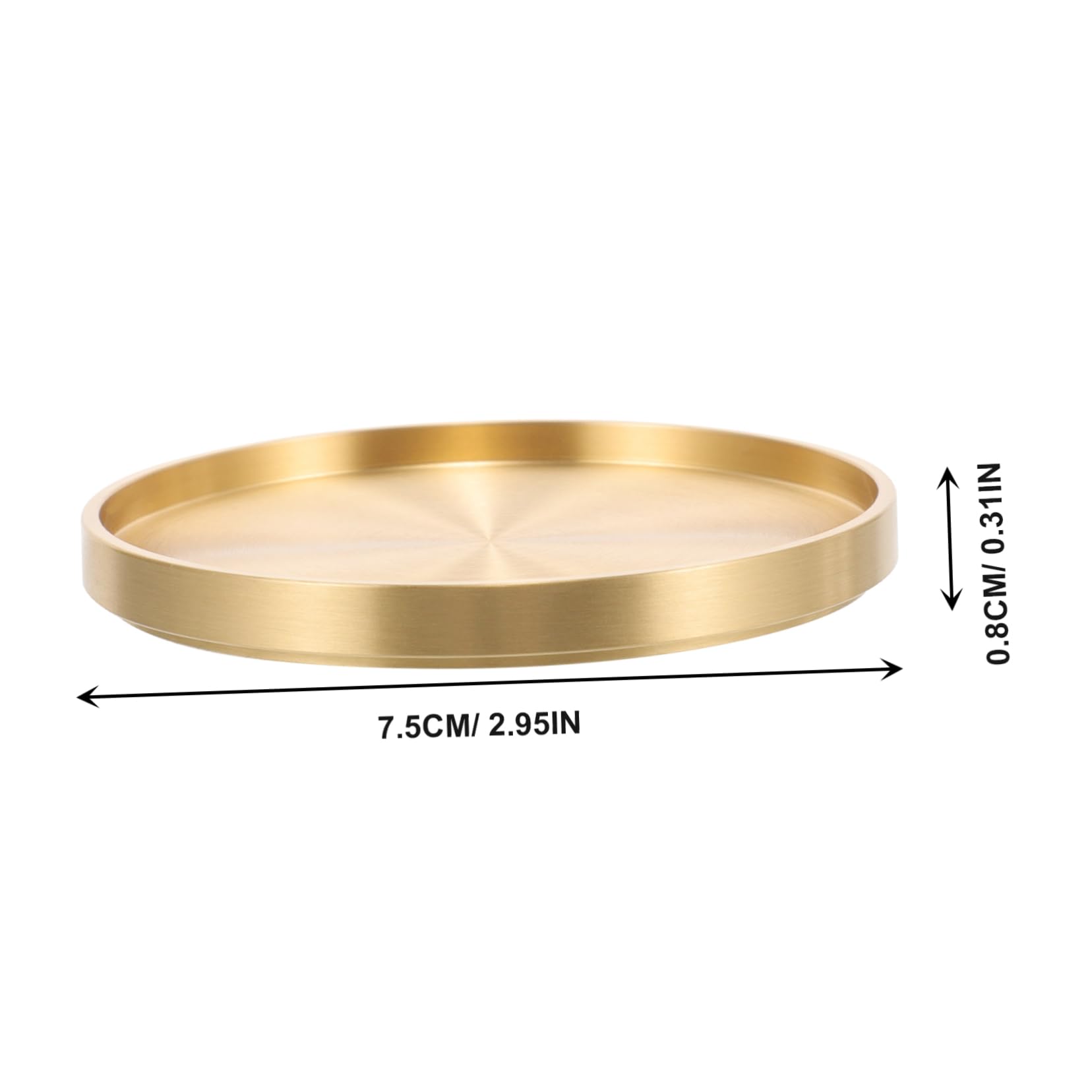 MAGICLULU Brass Coaster Heat-Resistant Bronze Coaster for Tea Cup Decorative Saucer Modern Design
