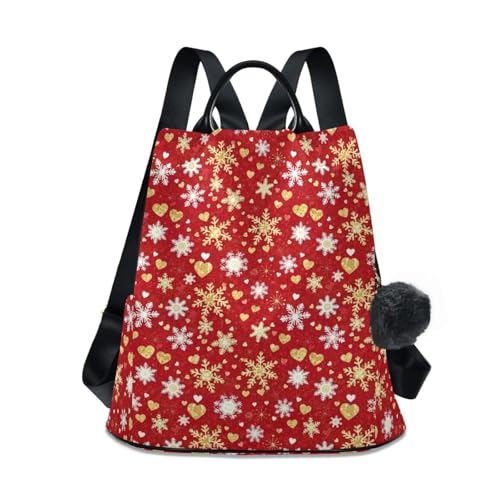 Sac à dos flocon de neige femme, une idée cadeau originale avec poches amples