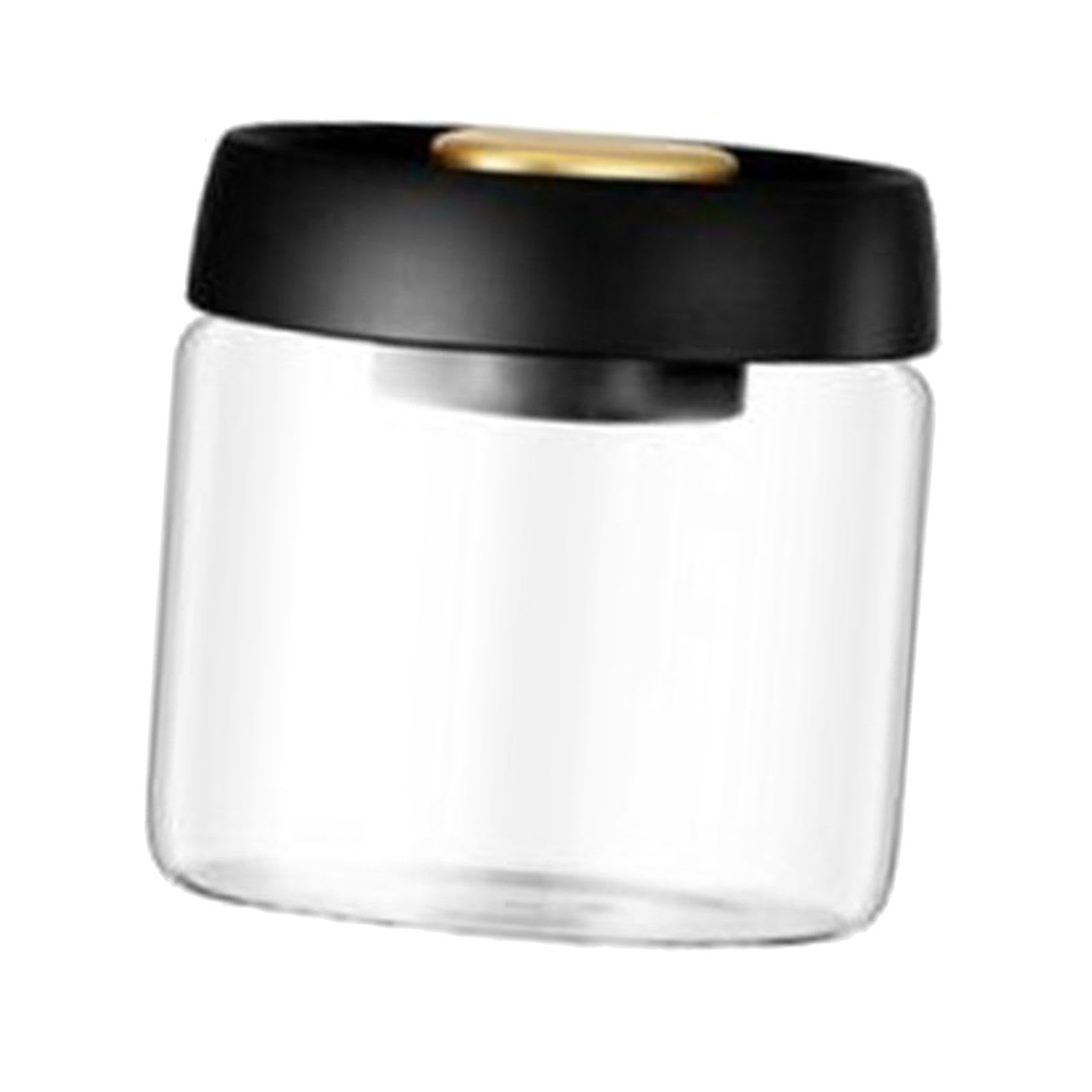 Airtight Food Storage Container Vacuum Canister for Candy Grains Black 500ml-image-45