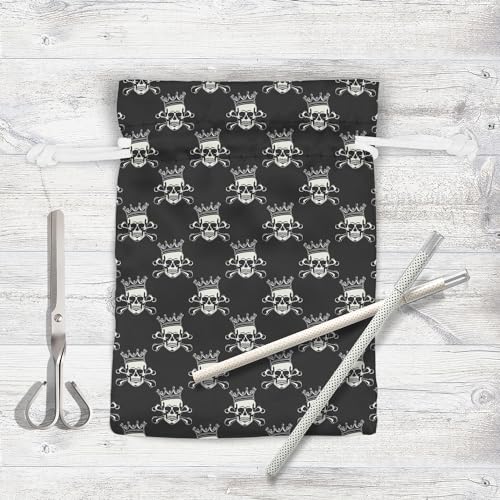 Image of ArtzFolio Crown Skull | Pouch Wrist Potli Bag | Bag for Weddings & Casual Parties