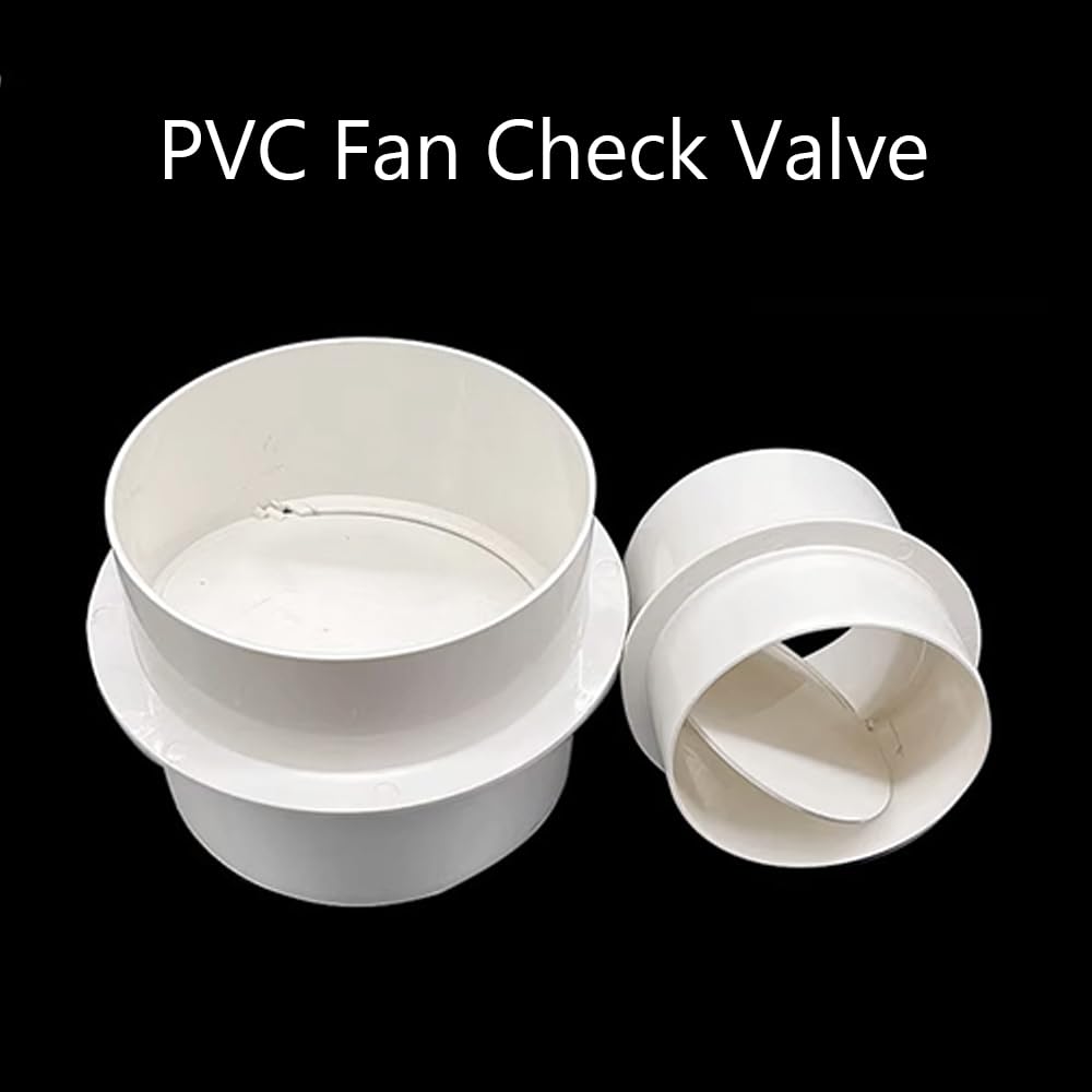 Válvula de retención de ventilador de PVC, válvula antirretorno de 110 mm, conector de tubo rígido redondo que evita el riego inverso para cocinas, baños y baños