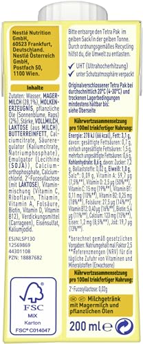 2. Bild von BEBA Junior 1-3 Jahre Milchgetränk trinkfertig, Babynahrung mit HMO 2'-FL, ohne Palmöl, 6er Pack (6 x 200ml)