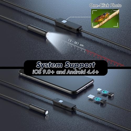 Endoskopkamera mit Licht, 1080P HD Endoskop-Kamera Handy mit Licht Wasserdichtes Ip67 Kein WLAN...