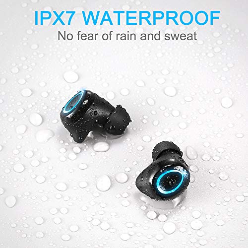 Cuffie Bluetooth Sport, Auricolari Bluetooth Senza Fili con 125 Ore di Ascolto, Ricarica USB-C Prova, IP7 Impermeabile, Bassi Potenziati Cuffie Wireless Touch Controllo, Microfoni Integrati