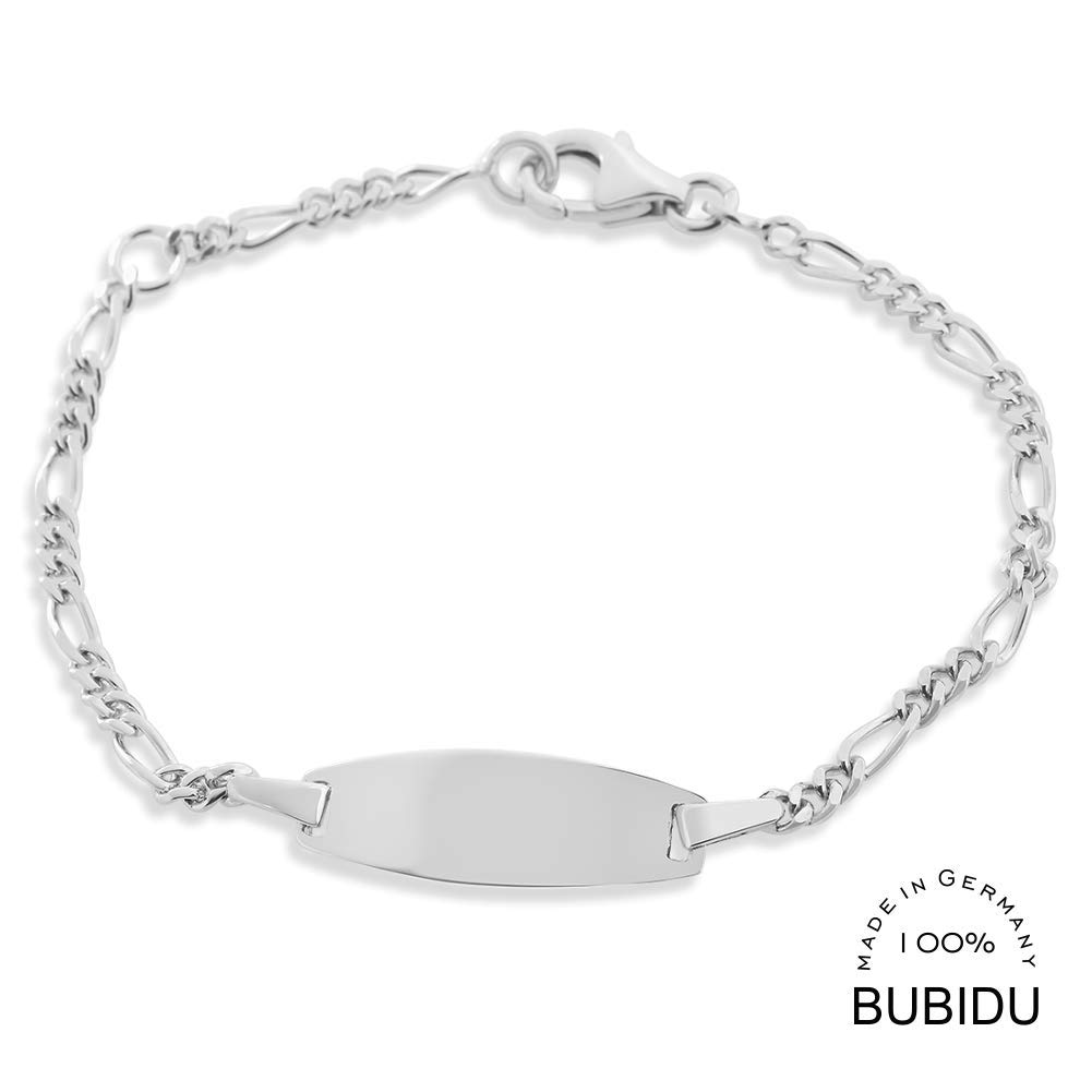 ID Kinderarmband mit Gravur Taufe 925 Silber Armband Taufarmband Name Taufgeschenk personalisiert Taufschmuck Namensarmband Baby Kind kurz 12cm 14cm Geschenke Taufe Mädchen Jungen