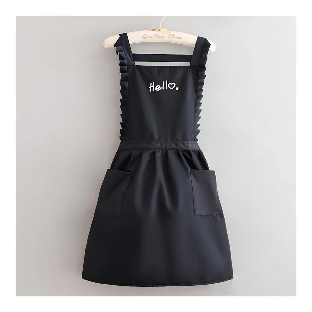 Grembiule stile principessa, grembiule impermeabile floreale per ristorante, barista, uniforme da lavoro, adatto per ristoranti, hotel, giardinaggio