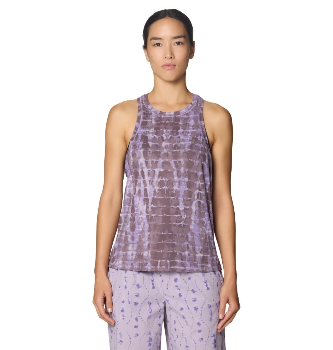 Mountain Hardwear Women's Crater Lake Tank, Purple Sage Prismatic Print, M