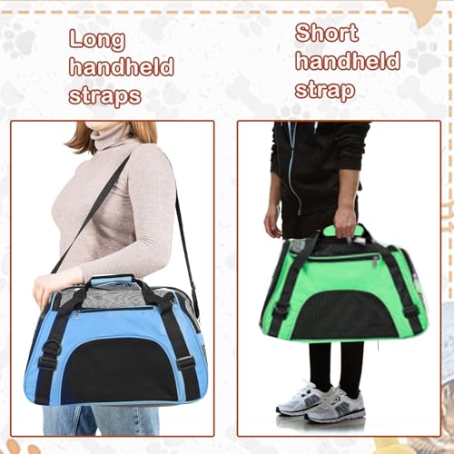 6 Pcs Cat Carrier 16.9 x 9.6 x 8.3 Inch Portable Soft-Sided Pet Carrying Bag Comfortable Foldable Bag for Small Pet Travel Under 6.6 Lbs Cat (6 Colors) - Image 6