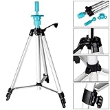 Mannequin Head Holder Tripod Stand, Beauty Star Adjustable Hairdressing Practice Training Cosmetology Mannequin Wig Head Stand Tripod Holder for Beauty Hair Salon with Carry Bag