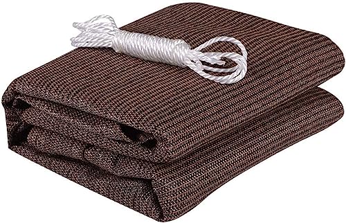 Voile d'ombrage rectangle 2x5m marron CUSMA pour terrasse et jardin - 5