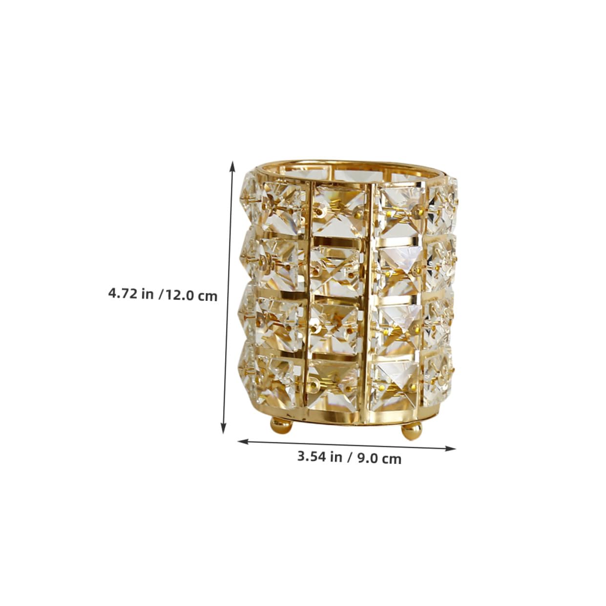 jojofuny 2 piezas Portalápices de Cristal Organizador Multifuncional para Brochas Maquillaje y Bolígrafos Almacenamiento Transparente para Escritorio Oficina y Estudio con Diseño Elegante