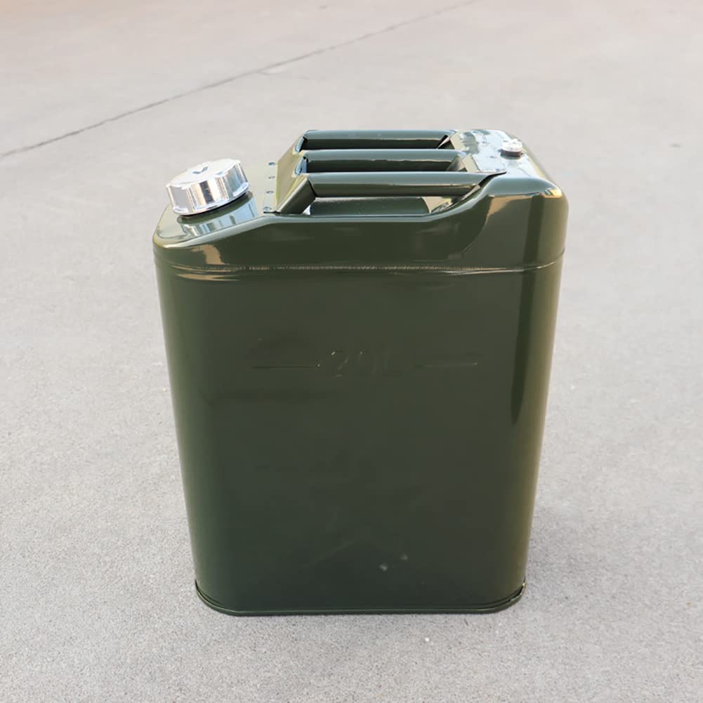 URFEDA Metall-Kraftstoff-Kanister, Benzinkanister 25 L Kraftstoff-Kanister Reservekanister UN-Zulassung Diesel-Kanister,mit Metall-Auslaufrohr flexibel