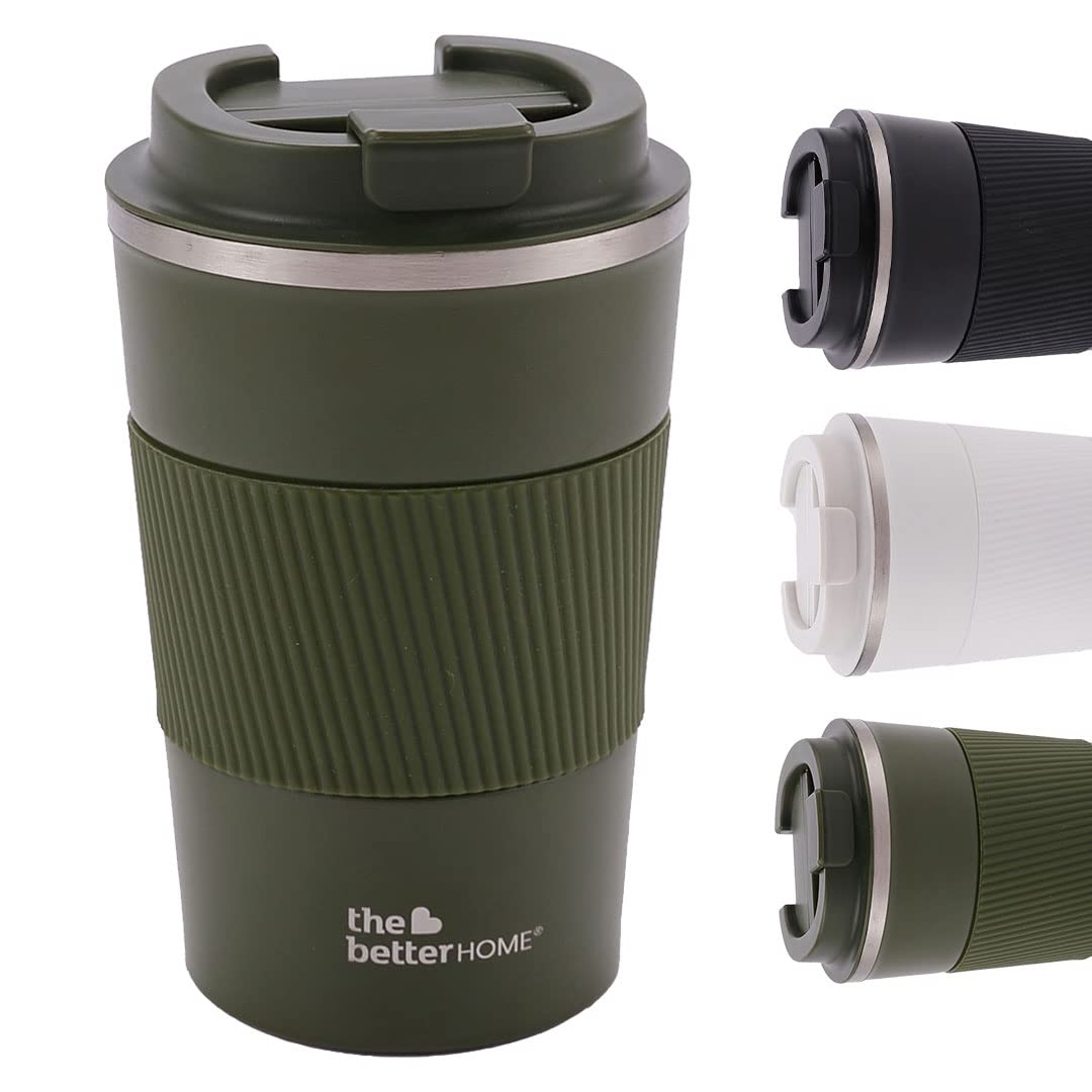 See full amazon price history chart for The Better Home 380 ml Insulated Coffee Cup Tumbler | Double Walled 304 Stainless Steel | Leakproof | Spillproof Silicone Rim | 6 hrs hot & Cold | BPA Free | Perfect for Travel, Home & Office | Green The Better Home 380 ml Insulated Coffee Cup Tumbler | Double Walled 304 Stainless Steel | Leakproof | Spillproof Silicone Rim | 6 hrs hot & Cold | BPA Free | Perfect for Travel, Home & Office | Green (B0BT7FK3PT) Amazon Price History, Amazon Price Tracker