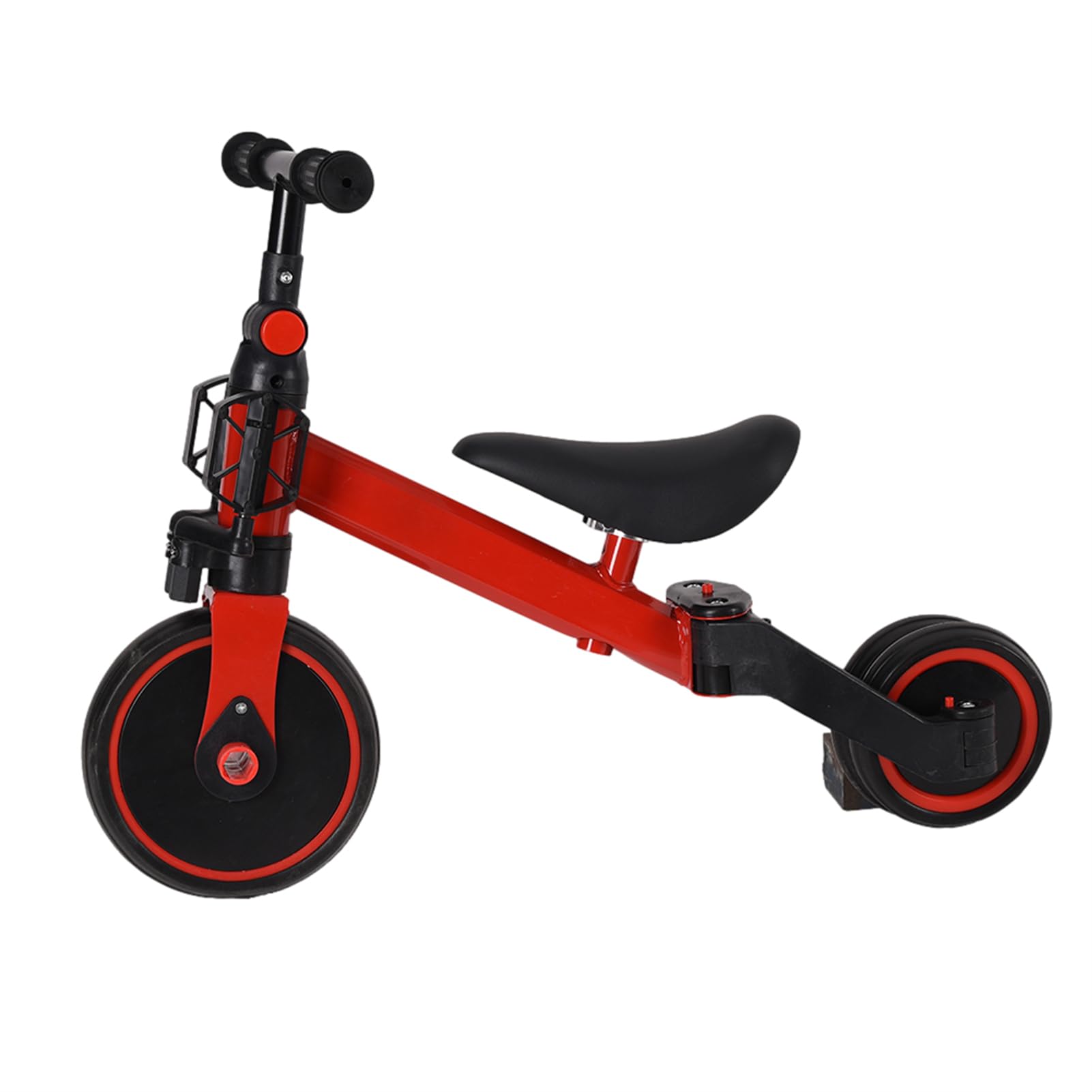 Homewell Triciclo bambino evolutivo, Kinderkraft Velo Triciclo 2 in 1, con funzione Draisienne e Ride, regalo Bebe 1-5 anni senza freni, 04, rosso)