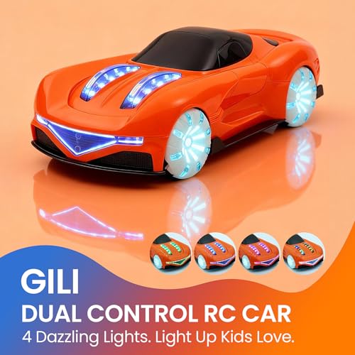 Image of GILI RC Super Car, 2.4GHz Stunt Car with LED Lights & Water Spray Effect | Dual Mode Gesture & Remote | 360 Drift | Rechargeable | Easy Drive | RC Toy Boys Girls 6-12 | Birthday Christmas Gift Kids