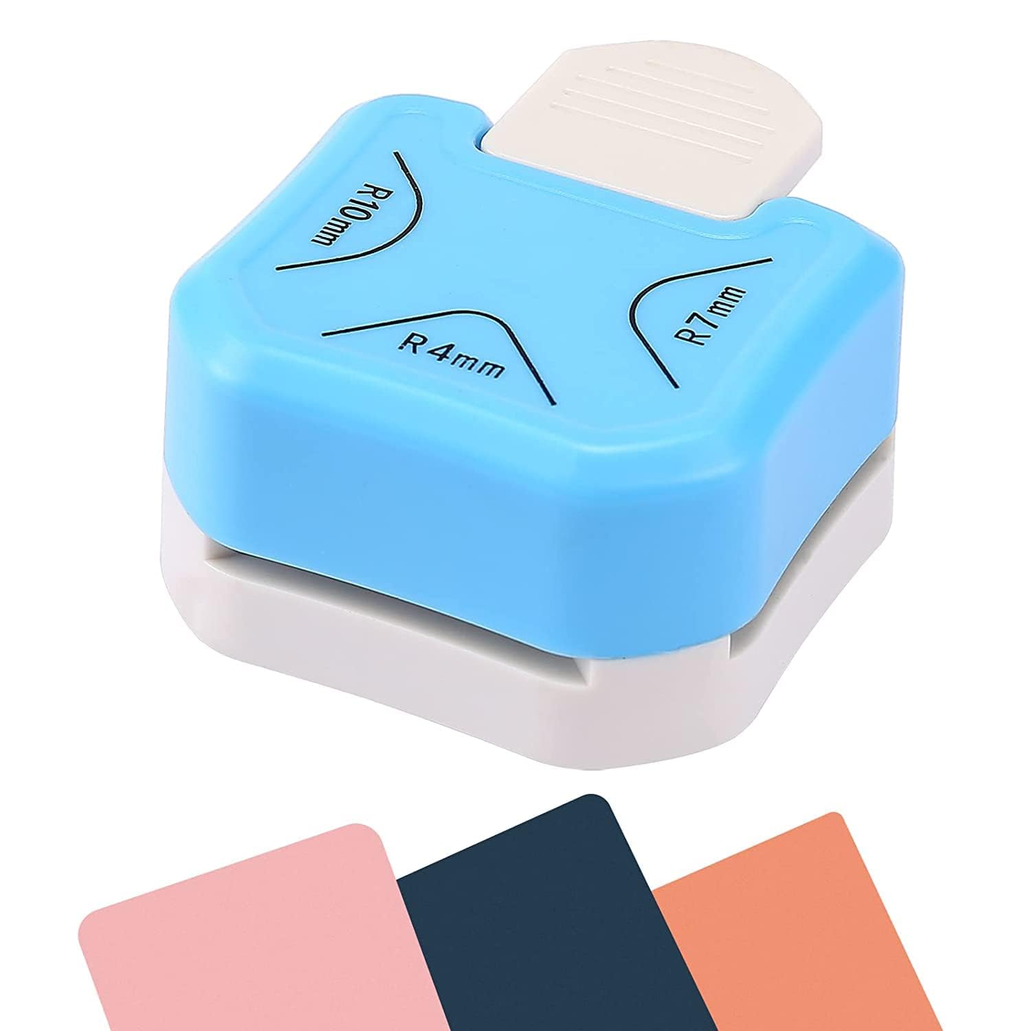 Levin 3 Way Corner Rounder Punch,3 in 1 Corner Rounder Punch,Round Corner Trimmer Cutter for Card Photo Paper,business cards,gift card and DIY card,4mm 7mm 10mm Craft Corner Punch Paper Cutter-image-45