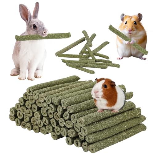 100PCS Timothy Hay Sticks for Rabbits Guinea Pigs Chinchillas Che...
