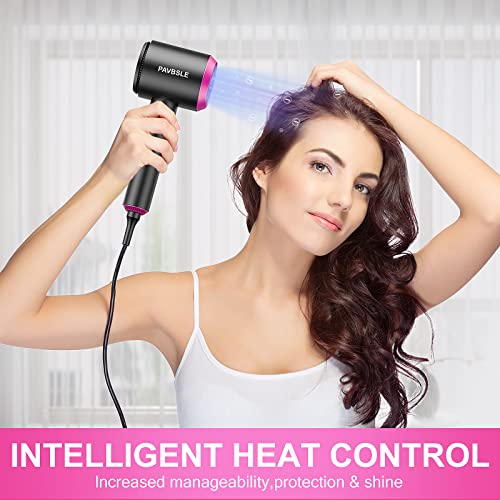 Pavbsle Ionic Hair Dryers Temperature-Controlled Fast Air Drying No Heat Damage Noise Reduction 4 Adjustable Temperature 2 Speed Control With Diffuser Professional Hair Dryer For Men And Women #TOP3