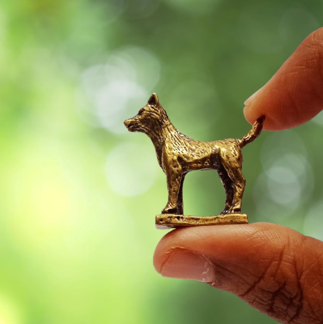Chien en laiton miniature idée cadeau originale pour collectionneur