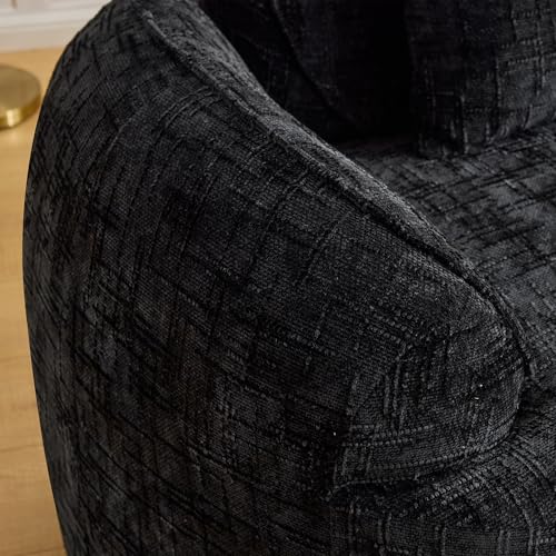 Image of 109-Inch Curved Boneless Modular Sofa Compressed 4-Seat Cloud Couch with 4 Pillows, Modern Curved Boneless Foam Sofa Floor Deep Seat Cloud Couch for Living Room Bedroom