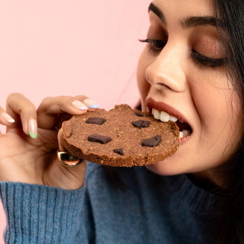 Image of Chuckle Dark Chocolate Cookies with Jaggery, Oats & Cocoa 300g (6 Pack x 50g), Chocolate Biscuit without Palm Oil, Gluten Free Tea Time Healthy Cookies for Kids & Adults