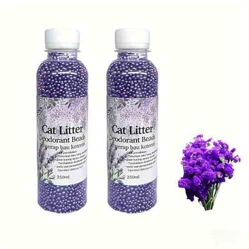 Deodorizing Companion for cat Litter Box, it can be Flushed in The Toilet Without Any dust, Mixed cat Litter Particles Absorbed, Suitable for cat litter's Odor Cleaning Products (2pcs Lavender)