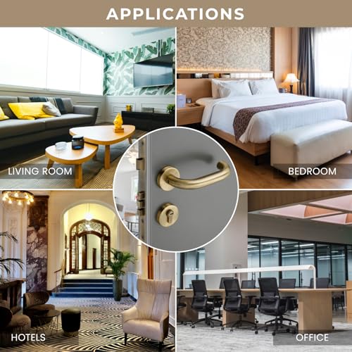 Image of LAPO Mortise Door Lock for Home Main Door & Bedroom with Handle | Heavy-Duty 70mm Cylinder | 50x85mm Body | 3 Brass Keys | Left-Right Fit 30-50mm Door Home Office Hotel | Antique Finish |CMH-6T