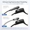 RUXELY USB C to Shokz Charging Cable Adapter 2Pack,AfterShokz Headphone Charger,Type C Magnetic Short Cord for Shockz OpenRun Pro S810,Aeropex AS800,OpenRun Mini,Open Run Air S803,OpenComm 2 UC ASC100
