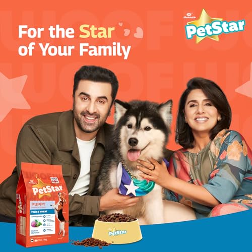 Image of PetStar Puppy Dry Dog Food (High Protein) Milk & Wheat Flavor, 3kg and Mankind BubbleStar Neem & Aloe Vera 2-in-1 Shampoo & Conditioner for Dogs & Cats,200 ml