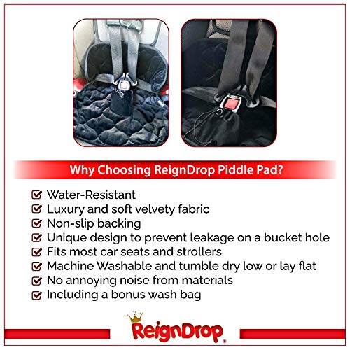 Piddle Pad Car Seat Protector For Toddler And Baby Potty Training – Waterproof Car Seat Pee Pad – Reusable Liner – Soft Velvet Exterior – Non-Slip Back – With Wash Bag – Machine Washable #TOP6