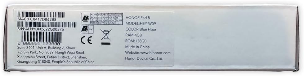 HONOR Pad 8 Tablet, 12-in 2K Touch Screen, 6GB+128GB WI-FI, 8 Altoparlanti, 7250 mAh Batteria con 22,5 W Ricarica, Corpo Interamente in Metallo, TÜV Rheinland Rrotezione Occhi (2022, Blu) HONOR Pad 8 Tablet, 12-in 2K Touch Screen, 6GB+128GB WI-FI, 8 Altoparlanti, 7250 mAh Batteria con 22,5 W Ricarica, Corpo Interamente in Metallo, TÜV Rheinland Rrotezione Occhi (2022, Blu)