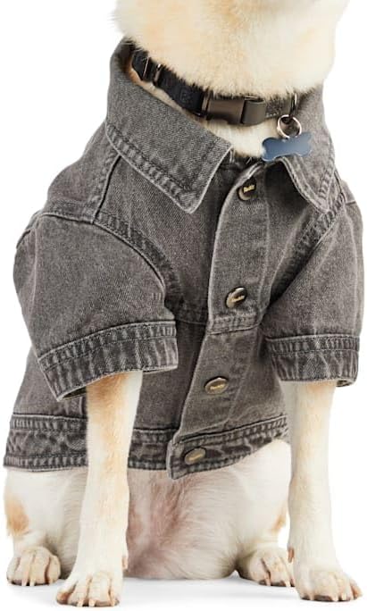 Reddy by Petco Denim Jacket for Dogs Grey Medium
