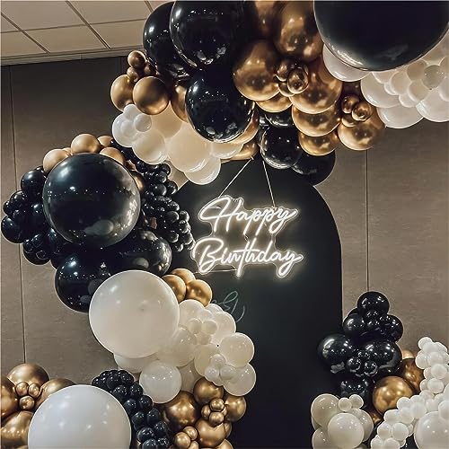 Image of 150pcs Metallic Gold Balloons Different Sizes Pack, 18 12 10 5 Inch Party Balloon Garland Arch Kit for Birthday Graduation Baby Shower Wedding Party Decorations (With 2 Ribbons)