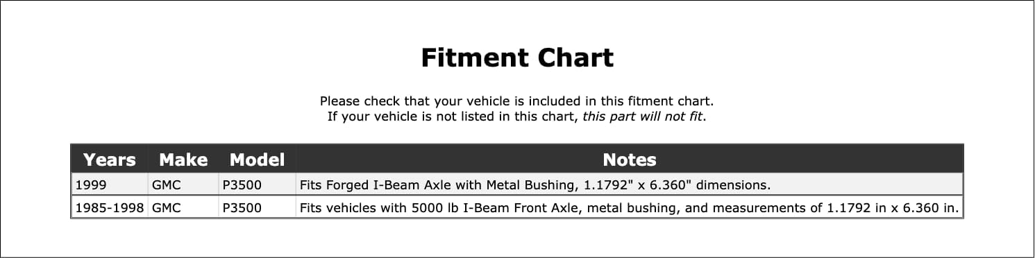 Steering King Pin Set Compatible With GMC P3500 1999 1998 1997 1996 1995 1994 1993 1992 1991 1990 1989 1988 1987 1986 1985 P-1172060