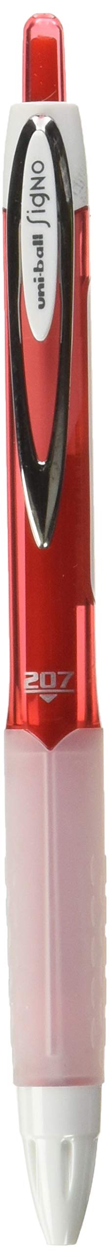 uni-ball 207 stylos gel rétractables, pointe moyenne, encre rouge, 1 pièce